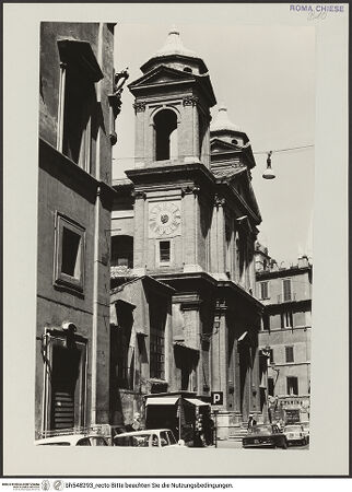 Vorderseite von Bibliotheca Hertziana [https://www.deutsche-digitale-bibliothek.de/content/lizenzen/rv-fz/] Sant'Atanasio dei Greci - Fassade aus Nordwest (Gesamtansicht), bh548293_recto. Foto: D'Onofrio, Cesare.