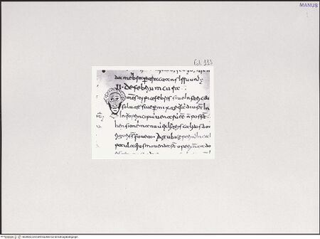 Vorderseite von unbekannt [https://www.deutsche-digitale-bibliothek.de/content/lizenzen/rv-fz/] Varia medica (Herbarium, Herbarium Apuleii Platonici, De herbarum virtutibus)Initiale mit Kopf - Gesamtansicht, bh549894_recto. Foto.