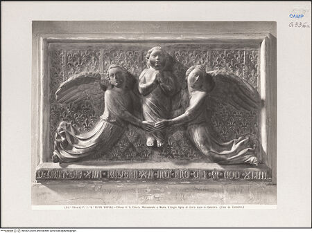 Vorderseite von Alinari [https://www.deutsche-digitale-bibliothek.de/content/lizenzen/rv-ez/] Fragmente der Grabmäler Marias von Anjou (Kalabrien) und Ludwigs von DurazzoEngel tragen die Seele zu Himmel (aus dem Grab Ludwigs von Durazzo) - Gesamtansicht, bh550764_recto. Foto.