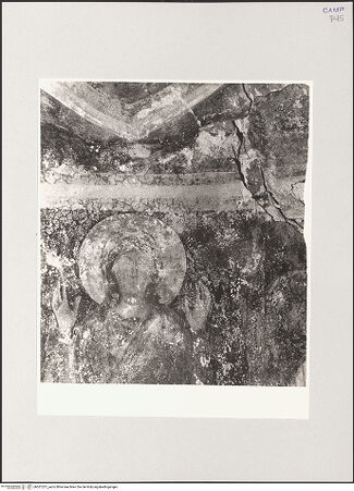 Vorderseite von unbekannt [https://www.deutsche-digitale-bibliothek.de/content/lizenzen/rv-fz/] Himmelfahrt Christi mit Maria, Aposteln und Engeln - Detail: Maria (vor der Übertragung), bh551237_recto. Foto.