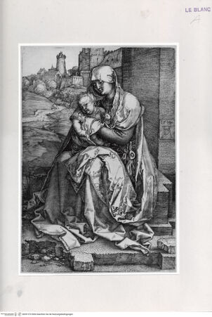 Vorderseite von Graphische Sammlung Albertina [http://creativecommons.org/publicdomain/mark/1.0/] Maria mit Kind an der Mauer - , bh551370. Foto.