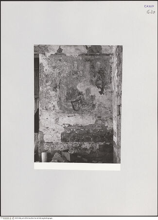 Vorderseite von Bibliotheca Hertziana [https://www.deutsche-digitale-bibliothek.de/content/lizenzen/rv-fz/] WanddekorationMadonna Lactans zwischen den heiligen Johannes dem Täufer und Antonius Abbas - Gesamtansicht, bh551484_recto. Foto.