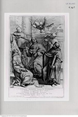 Vorderseite von Istituto Nazionale per la Grafica [http://creativecommons.org/publicdomain/mark/1.0/] Der heilige Lorenzo Giustiniani und vier Ordensheilige - , bh553181. Foto.