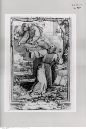 Vorderseite von Istituto Nazionale per la Grafica [http://creativecommons.org/publicdomain/mark/1.0/] Dem heiligen Firmianus Galasius erscheinen Petrus und Paulus - , bh553182. Foto.