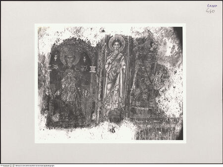 Vorderseite von Bibliotheca Hertziana [https://www.deutsche-digitale-bibliothek.de/content/lizenzen/rv-fz/] Madonna mit Thomas sowie dem Erzengel Michael - Gesamtansicht, bh553222_recto. Foto.