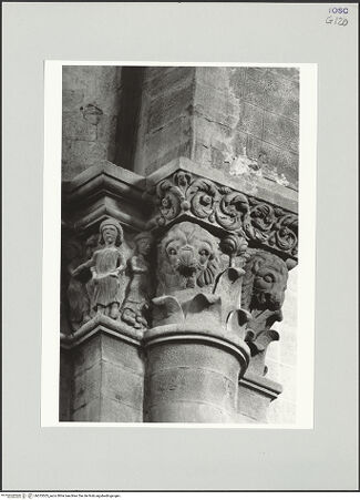 Vorderseite von Rödel [https://www.deutsche-digitale-bibliothek.de/content/lizenzen/rv-ez/] KapitelleKapitell der Vierung (nordwestlicher Pfeiler) - Detail, bh553503_recto. Foto: Rödel, Volker.