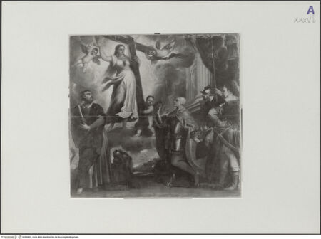 Vorderseite von Staatliche Museen zu Berlin - Preußischer Kulturbesitz [https://www.deutsche-digitale-bibliothek.de/content/lizenzen/rv-ez/] Der Doge Antonio Grimani (1521-1523) mit dem heiligen Markus vor der Personifikation des Glaubens - , bh554892_recto. Foto: Anders, Jörg P..