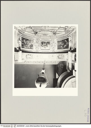 Vorderseite von Sopr. BAS ROMA [https://www.deutsche-digitale-bibliothek.de/content/lizenzen/rv-ez/] Santissima Trinità dei PellegriniCappella di San Carlo Borromeo - Wölbung, bh555938-1_recto. Foto.