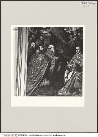 Vorderseite von Sopr. BAS ROMA [https://www.deutsche-digitale-bibliothek.de/content/lizenzen/rv-ez/] Gregorsmesse - Detail, bh555953-2_recto. Foto.