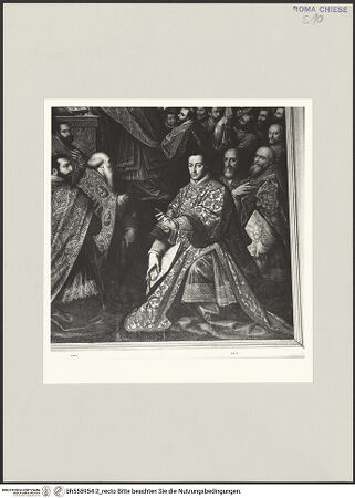 Vorderseite von Sopr. BAS ROMA [https://www.deutsche-digitale-bibliothek.de/content/lizenzen/rv-ez/] Gregorsmesse - Detail, bh555954-2_recto. Foto.