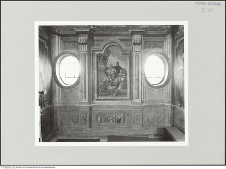 Vorderseite von Sopr. BAS ROMA [https://www.deutsche-digitale-bibliothek.de/content/lizenzen/rv-ez/] Freskenzyklus mit Jesuitenheiligen - rechte Seitenwand, bh556005_recto. Foto.