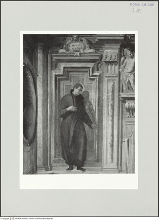 Vorderseite von Sopr. BAS ROMA [https://www.deutsche-digitale-bibliothek.de/content/lizenzen/rv-ez/] Freskenzyklus mit JesuitenheiligenDer selige Luigi Gonzaga - , bh556008_recto. Foto.