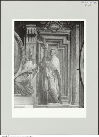 Vorderseite von Sopr. BAS ROMA [https://www.deutsche-digitale-bibliothek.de/content/lizenzen/rv-ez/] Freskenzyklus mit JesuitenheiligenDer heilige Franziskus Borgia - , bh556010_recto. Foto.