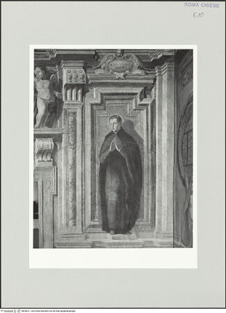 Vorderseite von Sopr. BAS ROMA [https://www.deutsche-digitale-bibliothek.de/content/lizenzen/rv-ez/] Freskenzyklus mit JesuitenheiligenDer heilige Stanislaus Kostka - , bh556011_recto. Foto.