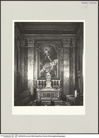 Vorderseite von Sopr. BAS ROMA [https://www.deutsche-digitale-bibliothek.de/content/lizenzen/rv-ez/] Santi Andrea e Claudio dei Borgognoni - linker Kreuzarm, Altarwand, bh556032_recto. Foto.