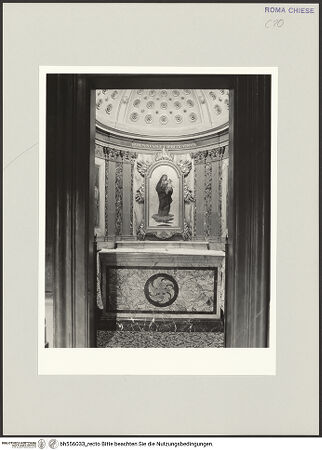 Vorderseite von Sopr. BAS ROMA [https://www.deutsche-digitale-bibliothek.de/content/lizenzen/rv-ez/] Santi Andrea e Claudio dei Borgognoni - linke Seitenkapelle, bh556033_recto. Foto.