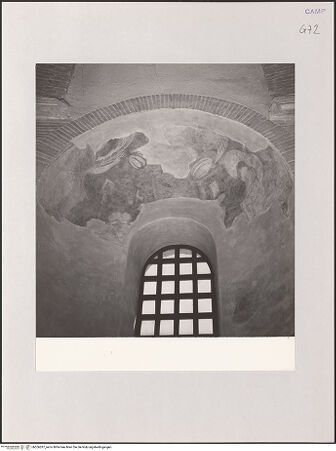 Vorderseite von unbekannt [https://www.deutsche-digitale-bibliothek.de/content/lizenzen/rv-ez/] Szenen aus den Geburtsgeschichten Johannes' des Täufers und Jesu sowie Fragmente weiterer FreskenRechte Seitenapsis: Verkündigung an Maria und Heimsuchung - Gesamtansicht, bh556287_recto. Foto.