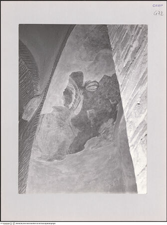 Vorderseite von unbekannt [https://www.deutsche-digitale-bibliothek.de/content/lizenzen/rv-ez/] Szenen aus den Geburtsgeschichten Johannes' des Täufers und Jesu sowie Fragmente weiterer FreskenRechte Seitenapsis: Verkündigung an Maria und Heimsuchung - Detail, links: Verkündigung, bh556288_recto. Foto.