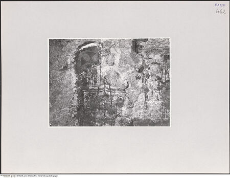 Vorderseite von Kunstgeschichtliches Institut Mainz [https://www.deutsche-digitale-bibliothek.de/content/lizenzen/rv-ez/] FreskenzyklusHeilige und Wanddekoration - Detail: Sockelvelum der Südwand, bh556400_recto. Foto.