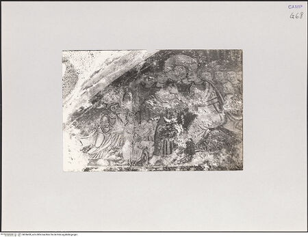 Vorderseite von unbekannt [https://www.deutsche-digitale-bibliothek.de/content/lizenzen/rv-ez/] FreskenzyklusPassionszyklus (Westwand und oberer Teil der Nordwand)Judaskuss und Gefangennahme Christi - Gesamtansicht, bh556428_recto. Foto.