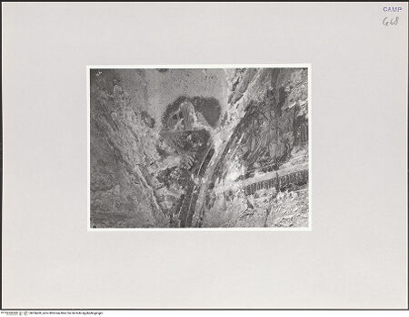 Vorderseite von Kunstgeschichtliches Institut Mainz [https://www.deutsche-digitale-bibliothek.de/content/lizenzen/rv-ez/] FreskenzyklusPassionszyklus (Westwand und oberer Teil der Nordwand)Judaskuss und Gefangennahme Christi - Detail, rechts: Zwickel, bh556430_recto. Foto.