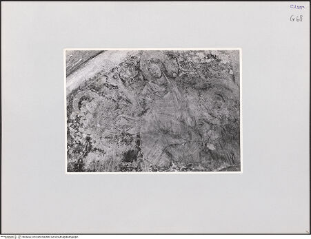 Vorderseite von unbekannt [https://www.deutsche-digitale-bibliothek.de/content/lizenzen/rv-ez/] FreskenzyklusPassionszyklus (Westwand und oberer Teil der Nordwand)Die Erscheinung vor den beiden Marien - Detail: Christus, bh556443_recto. Foto.