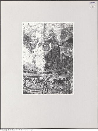 Vorderseite von Kunstgeschichtliches Institut Mainz [https://www.deutsche-digitale-bibliothek.de/content/lizenzen/rv-ez/] FreskenzyklusVita-Szenen (Nordwand)Darstellung Christi im Tempel - Detail, rechts: weibliche Heilige, bh556450_recto. Foto.