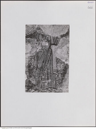 Vorderseite von unbekannt [https://www.deutsche-digitale-bibliothek.de/content/lizenzen/rv-ez/] FreskenzyklusVita-Szenen (Nordwand)Darstellung Christi im Tempel - Detail, rechts: weibliche Heilige, bh556451_recto. Foto.