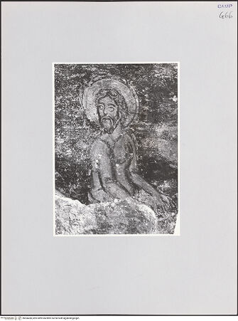 Vorderseite von Kunstgeschichtliches Institut Mainz [https://www.deutsche-digitale-bibliothek.de/content/lizenzen/rv-ez/] FreskenzyklusVita-Szenen (Nordwand)Die Berufung der Apostel Petrus und Andreas - Andreas, bh556458_recto. Foto.