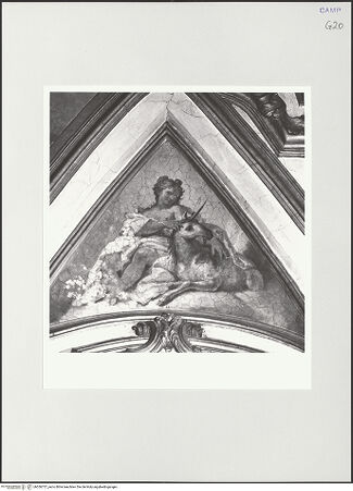 Vorderseite von Sigismondi, Roberto [http://creativecommons.org/licenses/by-nc-sa/4.0/] Triumph der Jungfrau Maria und der Tugenden - Detail, Zwickel: Tugend, bh556737_recto. Foto: Sigismondi, Roberto.