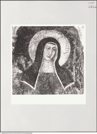 Vorderseite von Sigismondi, Roberto [http://creativecommons.org/licenses/by-nc-sa/4.0/] Heiligen des Franziskanerordens - Detail: Die heilige Klara, bh556760_recto. Foto: Sigismondi, Roberto.