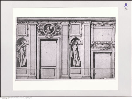 Vorderseite von Royal Institute of British Architects [https://www.deutsche-digitale-bibliothek.de/content/lizenzen/rv-ez/] Dekorationsentwurf für die Galleria Medici, Rom - , bh558391_recto. Foto.