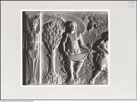 Vorderseite von Sigismondi, Roberto [http://creativecommons.org/licenses/by-nc-sa/4.0/] Kanzel mit Altar - Detail: Herme und Engel links neben Christus, bh559240_recto. Foto: Sigismondi, Roberto.