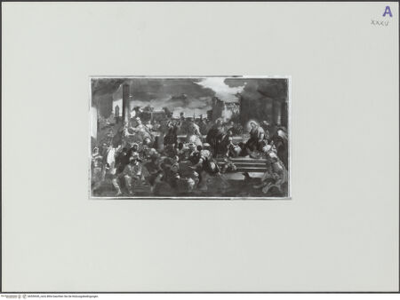 Vorderseite von Staatliches Museum Schwerin [https://www.deutsche-digitale-bibliothek.de/content/lizenzen/rv-ez/] Die Hochzeit zu Kana - , bh559345_recto. Foto: Walford, Elke.