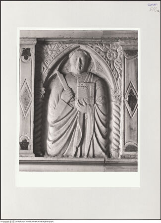 Vorderseite von Sigismondi, Roberto [http://creativecommons.org/licenses/by-nc-sa/4.0/] KanzelHeiligen - Heiliger mit Buch, bh559549_recto. Foto: Sigismondi, Roberto.