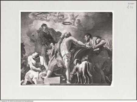 Vorderseite von Sigismondi, Roberto [http://creativecommons.org/licenses/by-nc-sa/4.0/] Madonna delle Grazie mit dem heiligen Rochus und Martyrium der heiligen Sebastian und VitusMartyrium des heiligen Vitus - Detail, bh559592_recto. Foto: Sigismondi, Roberto.