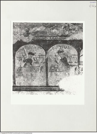 Vorderseite von Sigismondi, Roberto [http://creativecommons.org/licenses/by-nc-sa/4.0/] Darstellungen von Berufen - Detail: Metzger und Apotheker, bh559615_recto. Foto: Sigismondi, Roberto.