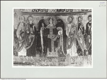 Vorderseite von Sigismondi, Roberto [http://creativecommons.org/licenses/by-nc-sa/4.0/] Thronende Madonna mit Engel und den ApostelErzengel Michael, von Aposteln umgeben - Erzengel Michael zwischen den Apostel, bh559622_recto. Foto: Sigismondi, Roberto.