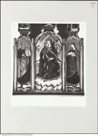 Vorderseite von Sigismondi, Roberto [http://creativecommons.org/licenses/by-nc-sa/4.0/] Triptychon - Detail: Mittelbild mit Seitenflügeln, bh559626_recto. Foto: Sigismondi, Roberto.