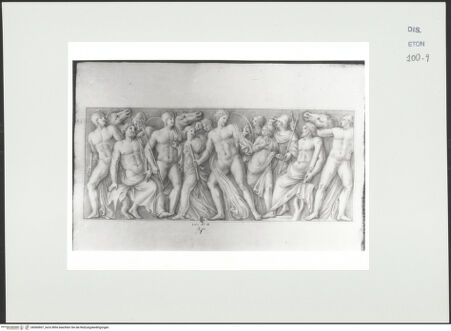 Vorderseite von Courtauld Institute, Conway Library [https://www.deutsche-digitale-bibliothek.de/content/lizenzen/rv-ez/] Die Versöhnung der Sabiner und der Römer (Relief, Villa Borghese, Rom) - , bh560607_recto. Foto.