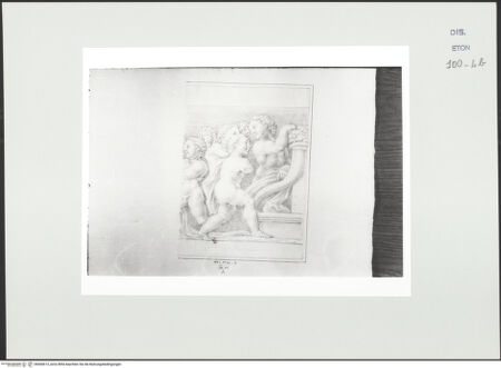 Vorderseite von Courtauld Institute, Conway Library [https://www.deutsche-digitale-bibliothek.de/content/lizenzen/rv-ez/] Rechter Teil eines Reliefs mit Putten (Villa Borghese, Rom) - , bh560613_recto. Foto.