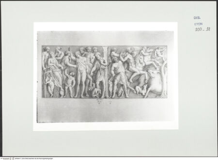 Vorderseite von Courtauld Institute, Conway Library [https://www.deutsche-digitale-bibliothek.de/content/lizenzen/rv-ez/] Sarkophagrelief mit zwei Szenen aus dem Leben des Hippolytus (Villa Borghese, Rom) - , bh560617_recto. Foto.