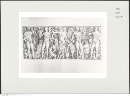 Vorderseite von Courtauld Institute, Conway Library [https://www.deutsche-digitale-bibliothek.de/content/lizenzen/rv-ez/] Sarkophagrelief mit den Personifikationen der vier Jahreszeiten (Villa Borghese, Rom) - , bh560620_recto. Foto.