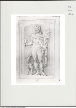 Vorderseite von Courtauld Institute, Conway Library [https://www.deutsche-digitale-bibliothek.de/content/lizenzen/rv-ez/] Silvanus (Relief, Villa Borghese, Rom) - , bh560627_recto. Foto.