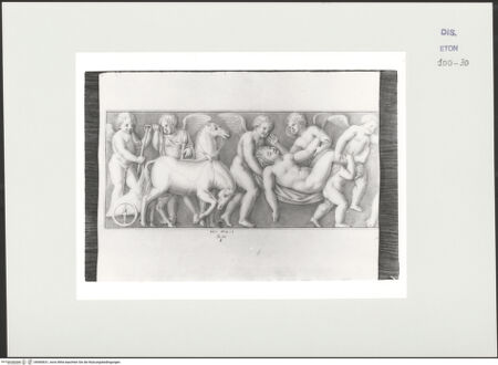 Vorderseite von Courtauld Institute, Conway Library [https://www.deutsche-digitale-bibliothek.de/content/lizenzen/rv-ez/] Trauerzug für einen toten Putto (linker Teil eines Reliefs, Villa Borghese, Rom) - , bh560631_recto. Foto.