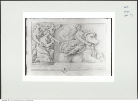 Vorderseite von Courtauld Institute, Conway Library [https://www.deutsche-digitale-bibliothek.de/content/lizenzen/rv-ez/] Der Raub der Europa (Relief, Villa Borghese, Rom) - , bh560636_recto. Foto.