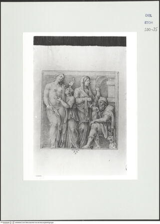 Vorderseite von Courtauld Institute, Conway Library [https://www.deutsche-digitale-bibliothek.de/content/lizenzen/rv-ez/] Vulcan erschafft Pandora (Sarkophagrelief, Villa Borghese, Rom) - , bh560638_recto. Foto.