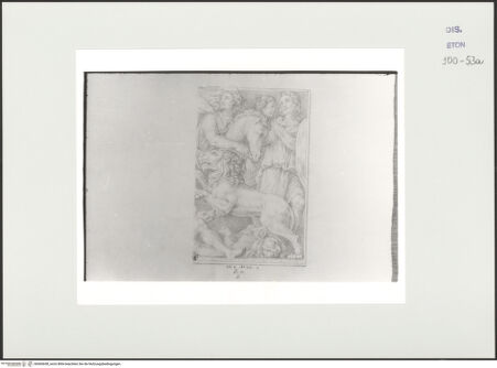 Vorderseite von Courtauld Institute, Conway Library [https://www.deutsche-digitale-bibliothek.de/content/lizenzen/rv-ez/] Löwenjagd Alexanders (?) (rechter Teil eines Sarkophagreliefs, Villa Borghese, Rom) - , bh560658_recto. Foto.