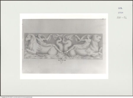 Vorderseite von Courtauld Institute, Conway Library [https://www.deutsche-digitale-bibliothek.de/content/lizenzen/rv-ez/] Zwei Nereiden auf Seeungeheuern (Relief, Villa Borghese, Rom) - , bh560691_recto. Foto.