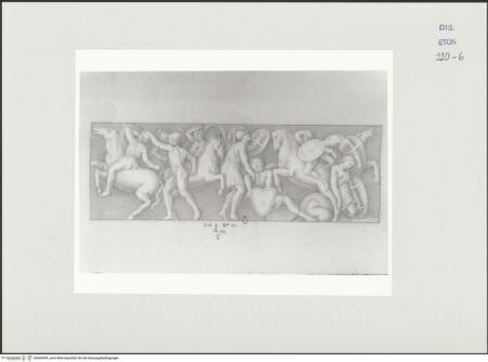 Vorderseite von Courtauld Institute, Conway Library [https://www.deutsche-digitale-bibliothek.de/content/lizenzen/rv-ez/] Sarkophagrelief mit Amazonenschlacht (Villa Borghese, Rom) - , bh560699_recto. Foto.